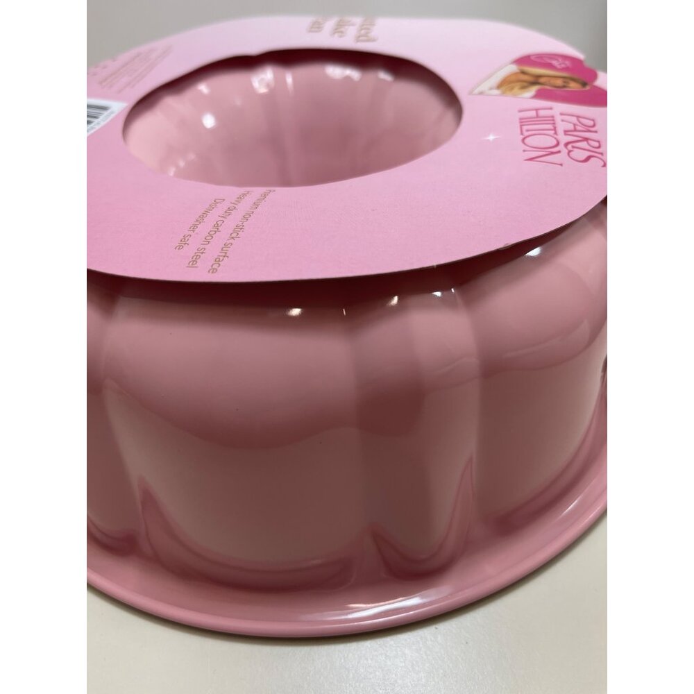Paris Hilton Fluted Cake Pan Non-Stick Heavy Duty Carbon Steel Pink - Picture 6 of 8